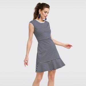 Draper James Stripe Sleeveless Ponte Dress
